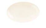 Servierplatte Medina 40,3 cm aus Porzellan in beige. Ansicht von oben.