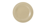 Speiseteller Beat 27,7 cm aus Porzellan in Sandbeige. Ansicht von oben.