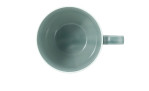 Kaffeetasse Beat 260 ml aus Porzellan in Arktisblau. Ansicht von oben.