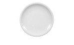 Frühstücksteller Compact 19 cm aus weißem Porzellan. Ansicht von oben.