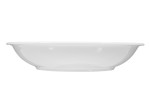 Suppenteller Compact 20,2 cm aus weißem Porzellan. Ansicht von der Seite.