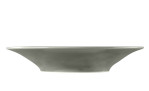 Suppenteller Beat 22,5 cm aus Porzellan in Perlgrau. Ansicht von der Seite.
