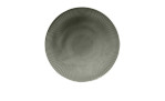 Suppenteller Beat 22,5 cm aus Porzellan in Perlgrau. Ansicht von oben.