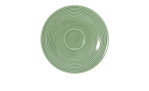 Kombi-Untertasse Beat 16,7 cm aus Porzellan in Salbeigrün. Ansicht von oben.