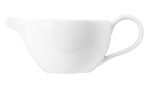 Sauciere Beat 550 ml aus weißem Porzellan. Ansicht von der Seite.