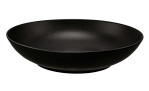 Suppenteller Liberty 21 cm aus schwarzem Porzellan.
