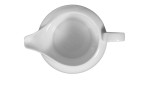 Sauciere Rondo/Liane 550 ml aus weißem Porzellan. Ansicht von oben.