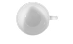 Kaffeetasse Rondi/Liane 210 ml aus weißem Porzellan. Ansicht von oben.