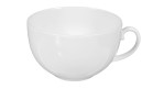 Milchkaffeetasse Rondo/Liane 350 ml aus weißem Porzellan.