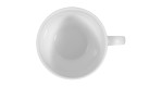 Espressotasse Rondo/Liane 110 ml aus weißem Porzellan. Ansicht von oben.