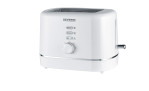 Weißer Severin Toaster mit Tasten, Drehregler und Hebel - stilvolles Zubehör für jede Küche.