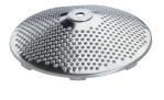 Runde, gelochte Edelstahlscheibe für Passiergerät Profi von Küchenprofi; 21,1 cm Durchmesser; Silberfarben; erhabenes Zentrum.