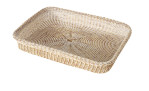 Tablett Enka Groß: Rechteckiges Korbtablett mit flachen Seiten, ideal für die Aufbewahrung von Dekoration oder Textilien.