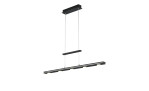 Die Trio LED-Pendelleuchte Lacal verfügt über fünf runde Leuchten, ist mattschwarz lackiert und wird inklusive Leuchtmittel geliefert.