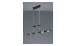 LED-Pendelleuchte Lacal von Trio in modernem Schwarz matt, 5-flammig, Leuchtmittel inklusive, 2-fach Abhängung.