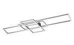 Trio LED-Deckenleuchte Irvine: Moderne Deckenlampe mit LED-Rahmen in nickelfarben matt, Leuchtmittel inklusive.
