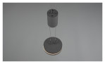 Die Trio LED-Pendelleuchte Franklin 14 cm in Anthrazit, Metall-Aluminium, hängt an 3 Kabeln; Leuchtmittel inkl.