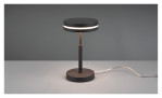 Trio LED-Tischleuchte Franklin 14 cm in Anthrazit mit Leuchtmittel, modernem Look und leuchtendem Licht-Ring.
