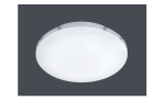 Die Trio LED-Deckenleuchte Apart 35 cm ist eine runde, weiße Deckenleuchte in Chromfarben Metall mit Leuchtmittel inklusive.
