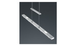 Trio LED-Pendelleuchte Lacal: moderne Pendelleuchte mit zwei matt vernickelten Stäben, Kabel, Leuchtmittel inklusive.