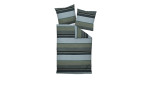 Mako-Satin Bettwäsche 98085 Moments in der Größe 155 x 200 cm, mit grünen und blauen Streifen