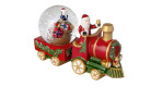 Der Schneekugelzug Christmas Toys von Villeroy & Boch ist eine festliche, mehrfarbige Eisenbahn-Schneekugel mit Weihnachtsmann und Geschenken.