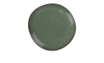 Der Villeroy & Boch Frühstücksteller Lave vert ist ein runder, mattgrüner Steingutteller mit einer einzigartigen, unregelmäßigen Form.