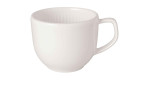 Espresso-Obere Afina 50 ml Bone China Tasse mit Henkel, einfarbig weiß, abgebildet auf weißem Hintergrund.
