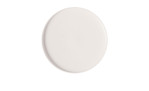 Speiseteller Afina, 27 cm, rund aus Weiß Bone China mit dezent strukturierter Kante, auf weißem Hintergrund.