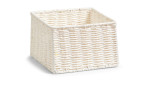 Das Aufbewahrungskörbchen-Set 2-tlg. ist ein weißes, quadratisches Körbchen ideal für Papier oder Dekorationen.