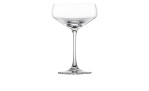 Das Cocktailglas Echo ist ein transparentes Glas mit langem Stiel, runder Schale (11 cm Durchmesser), auf einfarbig weißem Grund.