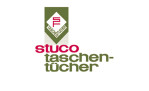 Logo mit grün-pinker Textil-Schrift "Topflappen Newspaper 20 x 20 cm" und schwarzem Diamant-Label oben.