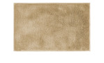 Andiamo Badematte Florida 60 cm: taupefarbener rechteckiger Plüsch-Synthetikfaser-Teppich mit weicher, zotteliger Textur.