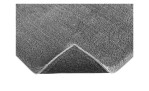 Andiamo Teppich Arezzo 60 x 110 cm, anthrazitgrau, mit angehobener Ecke, um die strukturierte, rutschfeste Kunststoffrückseite zu zeigen.
