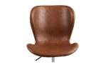 Schreibtischstuhl Bastian in der Farbe retro Cognac Detailaufnahme