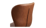Schreibtischstuhl Bastian in der Farbe retro Cognac Detailaufnahme