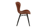 Stuhl Bastian in der Farbe retro Cognac Seitenansicht