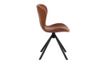 Stuhl Bastian in der Farbe retro Cognac Seitenansicht