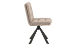 Stuhl Damian in der Farbe Beige Seitenansicht