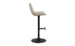 Barhocker Anita in der Farbe Beige Seitenansicht
