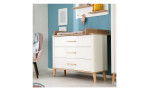 Wickelkommode Pauline, Weiß mit Absetzungen in Artisan Eiche Dekor im Kinderzimmer