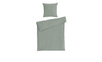 Musselin Bettwäsche 135 x 200 cm in grün.