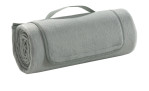 Picknickdecke 130 x 180 cm in grau aus Polyester. Eingewickelt.