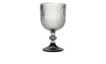 Weinglas 370 ml in grau geriffelt.