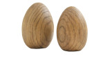 Ei 13 cm Holzfarben mit einen weiteren EI