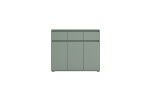 Kommode Ivana in der Farbe salbei, Frontansicht