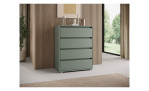 Kommode Ivana in der Farbe salbei, in einem Raum stehend