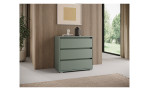 Kommode Ivana in der Farbe salbei, in einem Raum stehend