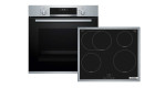 Backofen-Set BOSCH, HBD635CS63_Backofen HBA537BS0, Kochfeld PIF645BB5E