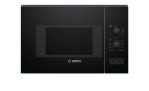 BOSCH Einbau-Mikrowelle BFL520MB0, schwarz, Innenraum aus Edelstahl, Digitalanzeige, seitliche Drehregler.